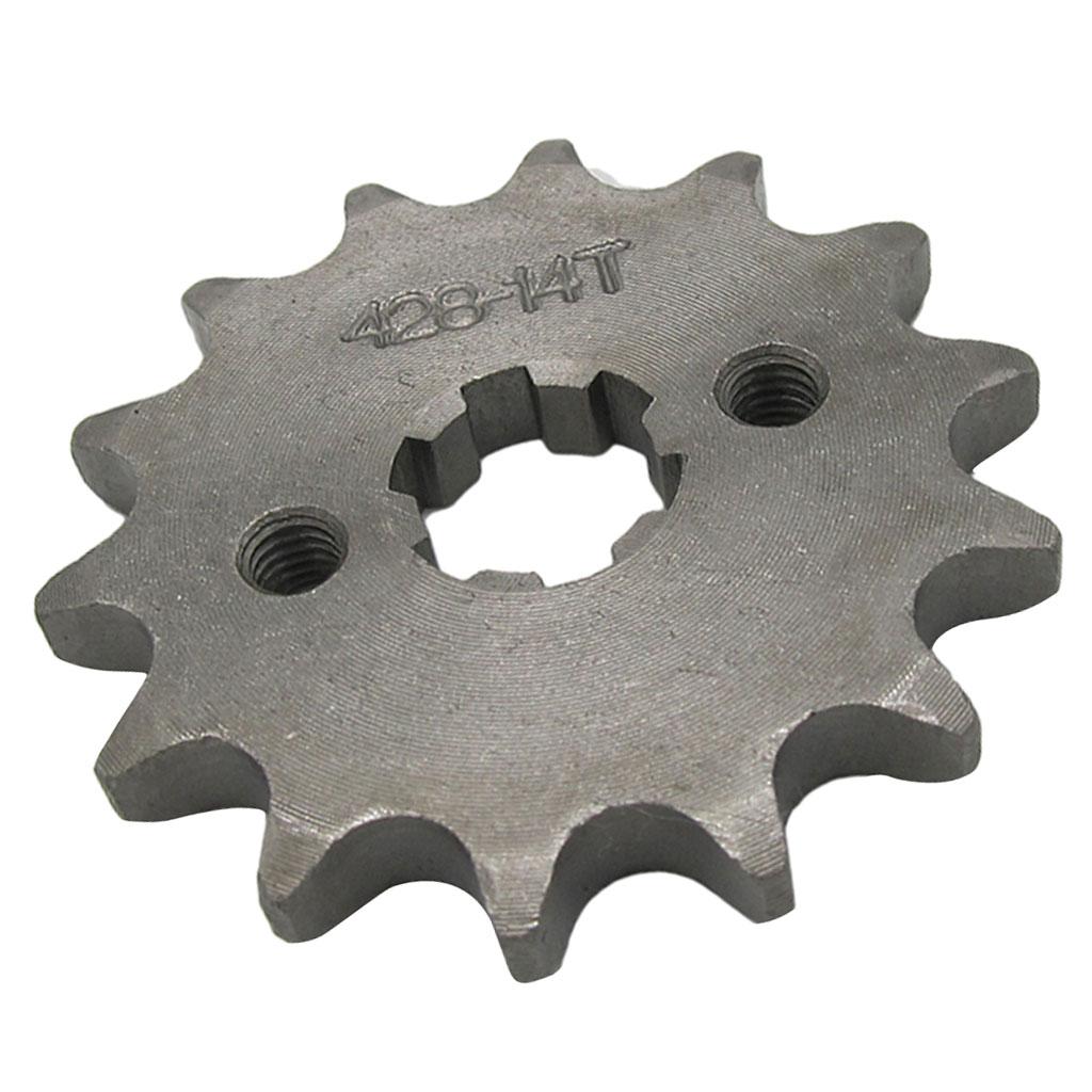 428 Chain - Vorderradkettenrad 428 Kette 14 Zähne Stahl