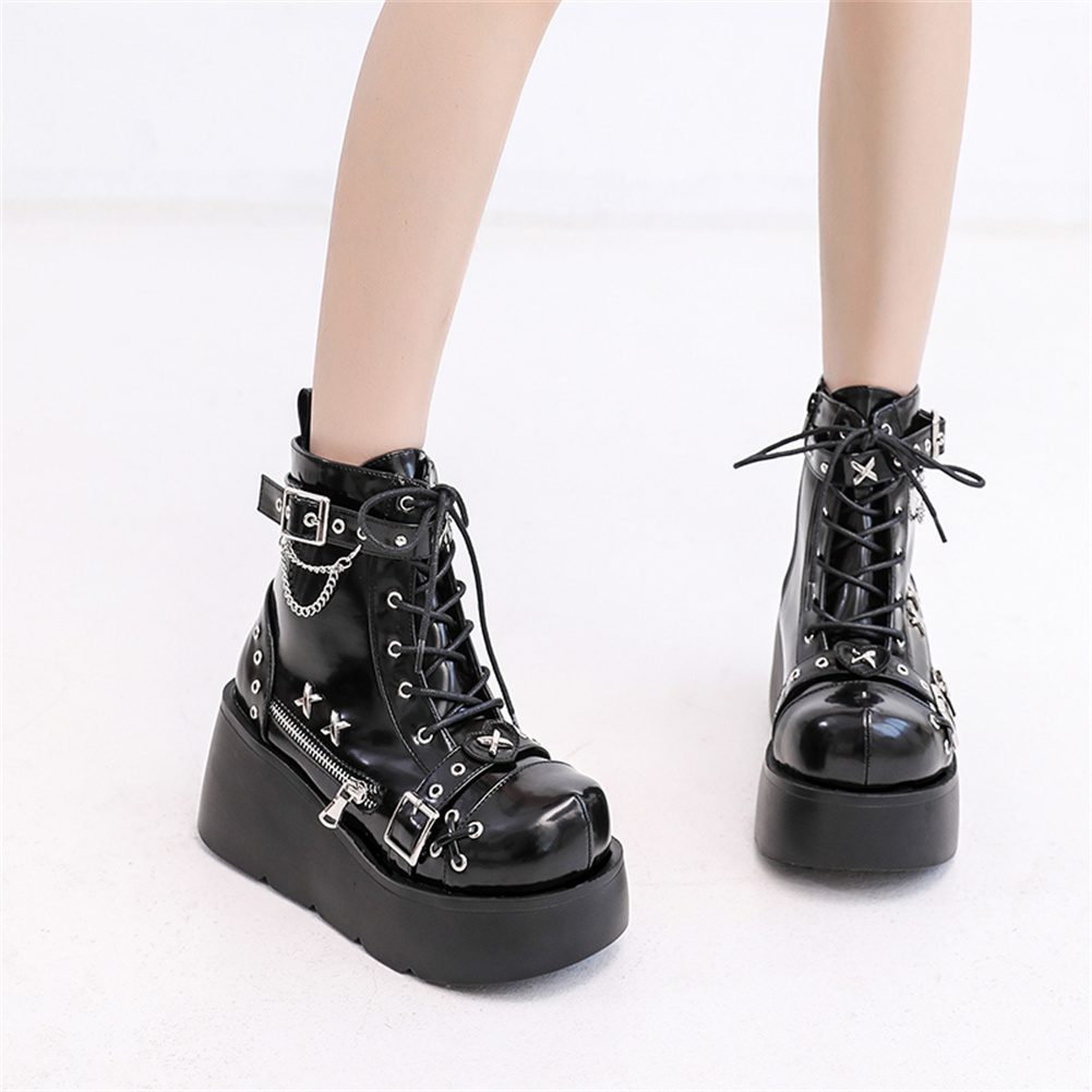 Marke Neue Damen Goth Plattfor – Motorcycle Chain Bewertung und Preis